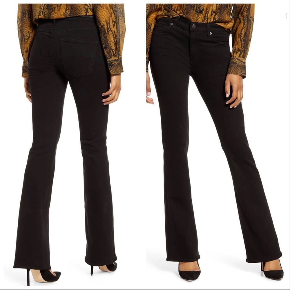 CoH CITIZENS OF HUMANITY Black High Rise Amber Boot Cut Flare Denim Jeans 25